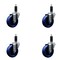 Service Caster 4'' Solid Poly Wheel Swivel 1-1/8'' Expanding Stem Caster Set, 4PK SCC-EX20S414-SPUS-118-4 - alternate 1